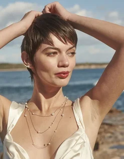 Majorica Pendiente Trepador Dangle Plata Con Perlas Redondas Derecho| Pendientes Ear Cuff