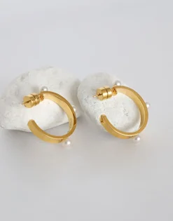 Majorica Pendientes Bejart| Pendientes De Aro Con Perlas