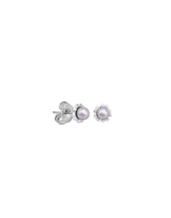 Majorica Pendientes Cies Plata Con Perla Nuage 4Mm| Pendientes Cortos