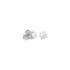 Majorica Pendientes Cies Plata Mini Flor Con Perla Blanca 4Mm| Pendientes Cortos