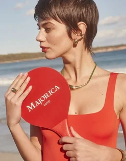 Majorica Pendientes De Aro Pequeños Dorados Feme Con Perlas Y Agatas Verdes| Pendientes De Aro Con Perlas