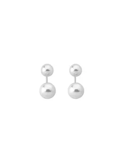 Majorica Pendientes Jour Plata Con Perlas Blancas 8 Y 10Mm| Pendientes Cortos
