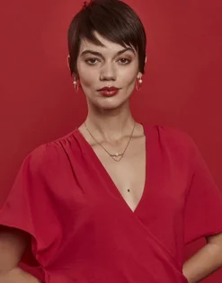 Majorica Pendientes Lagom En Acero Dorado Con Perla| Pendientes De Perlas Largos