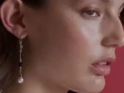 Majorica Pendientes Largos Algaida En Plata Negros Con Gancho| Pendientes De Perlas Largos