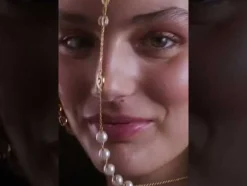 Majorica Pendientes Largos Algaida Dorados Ambar Con Gancho| Pendientes De Perlas Largos