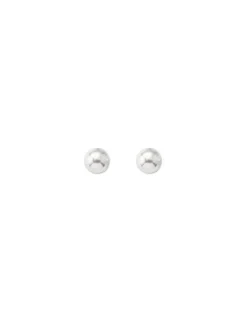 Majorica Pendientes Lyra Dorados Con Perla Blanca 7Mm| Pendientes De Botón