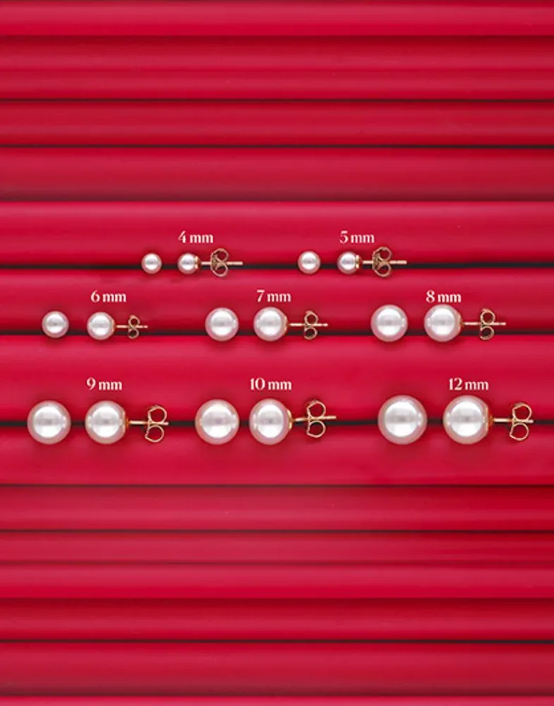 Majorica Pendientes Lyra Plata Con Perla Rosa 6Mm| Pendientes De Botón