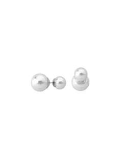 Majorica Pendientes Polar Plata Con Perlas Blancas 8 Y 12Mm| Pendientes Cortos