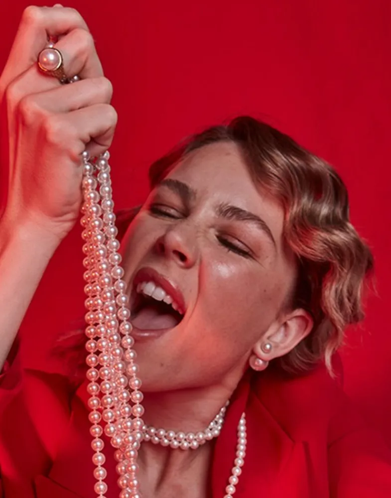 Majorica Pendientes Polar Plata Con Perlas Blancas 8 Y 16Mm| Pendientes Cortos