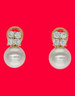 Majorica Pendientes Soleil Dorados| Pendientes Tú & Yo