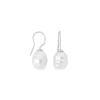 Majorica Pendientes Tender Plata Con Perla Barroca Blanca 12Mm| Pendientes De Perlas Largos