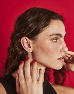 Majorica Piercing Oreja Con Perla Redonda Blanca De 4Mm Coleccion Cos| Piercings