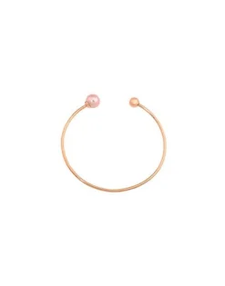 Majorica Pulsera Aura Rosada Pequena Perla Rosa| Brazaletes Rígidos