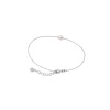 Majorica Pulsera Cies En Plata Con Perla Rosa| Pulseras Encadenadas