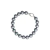 Majorica Pulsera De Perlas Grises Lyra 10Mm| Pulseras Plata