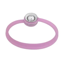 Majorica Pulsera De Silicona Rosa Y Perla Blanca 8Mm| Pulseras Elásticas