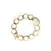 Majorica Pulsera Dorada Petra Encadenada Con Perla Blanca| Pulseras Encadenadas