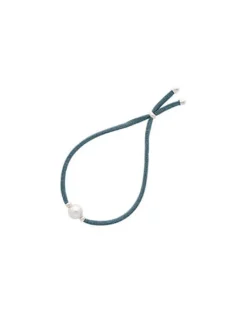 Majorica Pulsera Elastica Ajustable Sifnos Azul Con Perla| Pulseras Elásticas