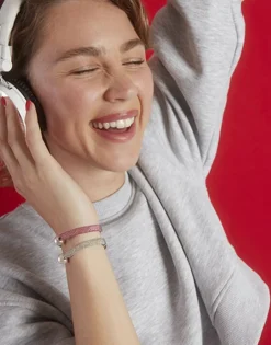 Majorica Pulsera Elastica Circa Magenta| Pulseras Elásticas