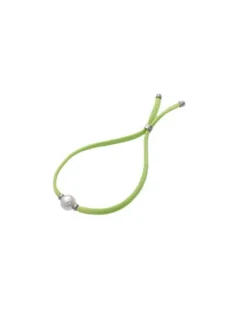 Majorica Pulsera Elastica Sifnos Verde Lima Con Perla| Pulseras Elásticas