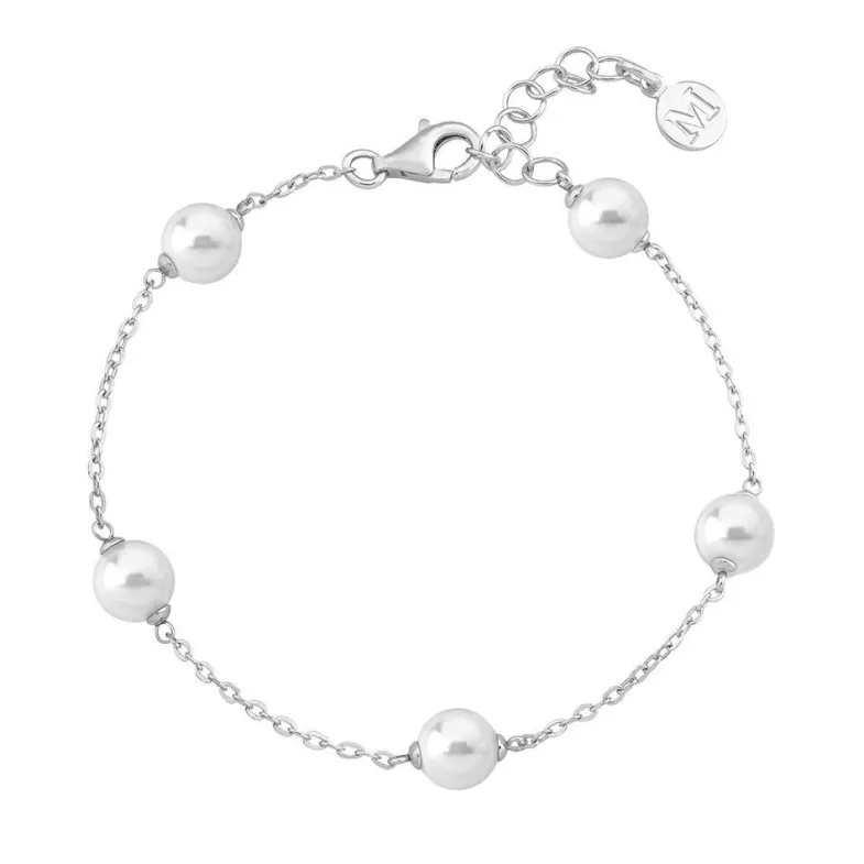 Majorica Pulsera Encadenada Ilusion Plata| Pulseras Encadenadas