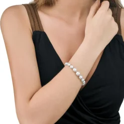 Majorica Pulsera Lyra 6/10Mm Plata| Pulseras Plata