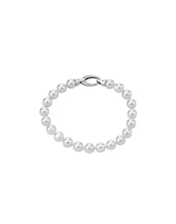 Majorica Pulsera Lyra 8Mm Plata Cierre Mosqueton| Pulseras Plata