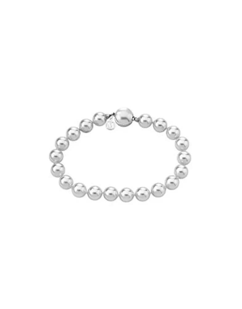 Majorica Pulsera Lyra 8Mm Plata Cierre Lengueta| Pulseras Plata