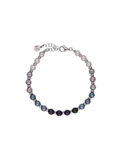 Majorica Pulsera Nyx Unisex Con Perlas Degrade| Pulseras Plata