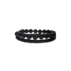 Majorica Pulsera Sailor De Cuero Y Perlas Negras 22Cm| Pulseras Encadenadas
