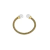 Majorica Pulsera Tender Bano Dorado Perla Blanca| Brazaletes Rígidos