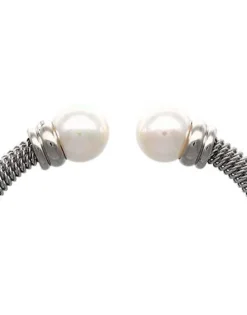 Majorica Pulsera Tender Perla Blanca| Brazaletes Rígidos