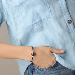 Majorica Pulsera Zindis Cuero 16Cm| Pulseras De Cuero