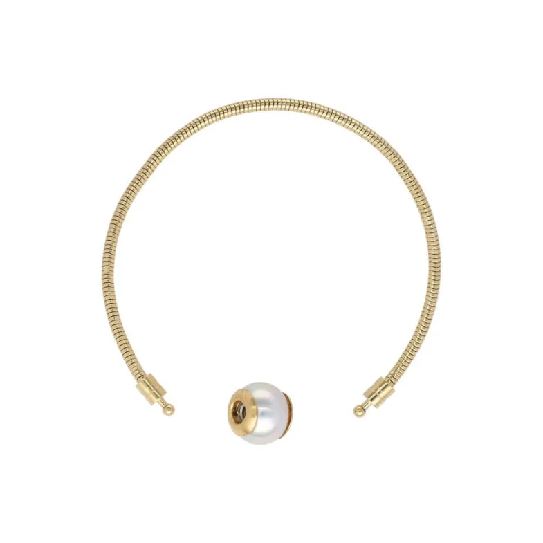 Majorica Pulsera Zindis Dorada 16Cm| Pulseras Encadenadas